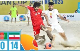 خلاصه بازی فوتبال ساحلی ایران و افغانستان؛ برد مقتدرانه ایران با ۱۴ گل