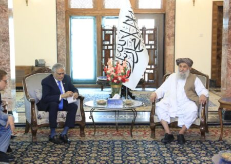 چند نما از دیدار وزیر امورخارجه پاکستان و نخست‌وزیر طالبان